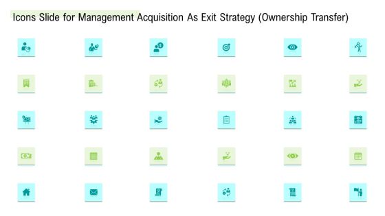 Icons Slide For Management Acquisition As Exit Strategy Ownership Transfer Infographics PDF Icons Slide For Management Acquisition As Exit Strategy Ownership Transfer Infographics PDF