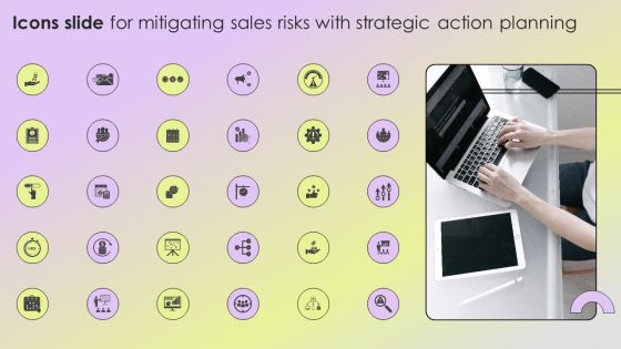 Icons Slide For Mitigating Sales Risks With Strategic Action Planning Rules PDF Icons Slide For Mitigating Sales Risks With Strategic Action Planning Rules PDF
