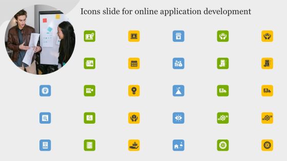 Icons Slide For Online Application Development Elements PDF Icons Slide For Online Application Development Elements PDF