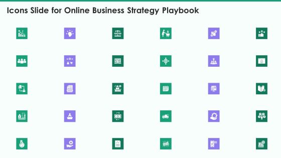 Icons Slide For Online Business Strategy Playbook Portrait PDF