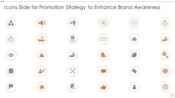 Icons Slide For Online Promotional Techniques To Increase Brand Awareness Graphics PDF Icons Slide For Online Promotional Techniques To Increase Brand Awareness Graphics PDF