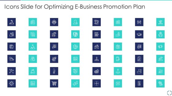 Icons Slide For Optimizing E Business Promotion Plan Summary PDF