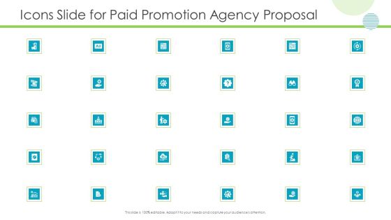Icons Slide For Paid Promotion Agency Proposal Ideas PDF Icons Slide For Paid Promotion Agency Proposal Ideas PDF