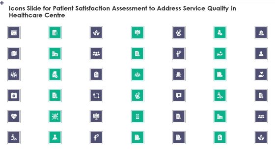 Icons Slide For Patient Satisfaction Assessment To Address Service Quality In Healthcare Centre Designs PDF Icons Slide For Patient Satisfaction Assessment To Address Service Quality In Healthcare Centre Designs PDF