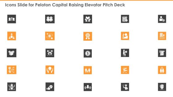Icons Slide For Peloton Capital Raising Elevator Pitch Deck Brochure PDF Icons Slide For Peloton Capital Raising Elevator Pitch Deck Brochure PDF