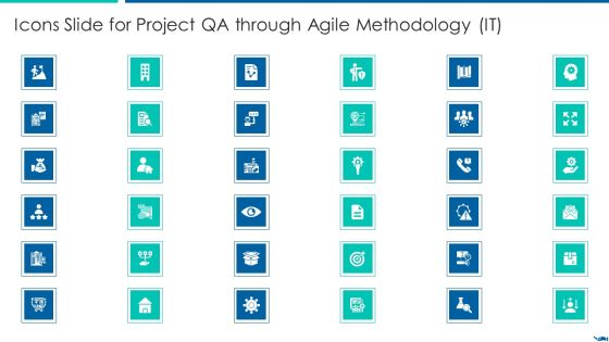 Icons Slide For Project QA Through Agile Methodology IT Sample PDF Icons Slide For Project QA Through Agile Methodology IT Sample PDF