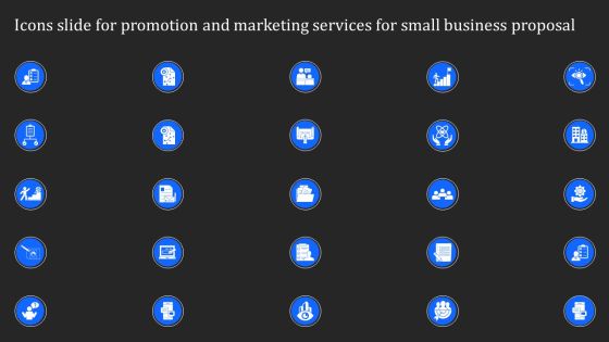 Icons Slide For Promotion And Marketing Services For Small Business Proposal Clipart PDF Icons Slide For Promotion And Marketing Services For Small Business Proposal Clipart PDF