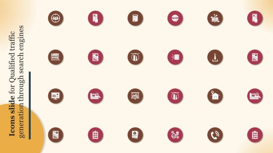 Icons Slide For Qualified Traffic Generation Through Search Engines Mockup PDF Icons Slide For Qualified Traffic Generation Through Search Engines Mockup PDF