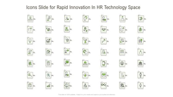 Icons Slide For Rapid Innovation In HR Technology Space Template PDF