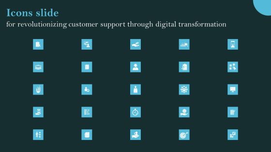Icons Slide For Revolutionizing Customer Support Through Digital Transformation Sample PDF