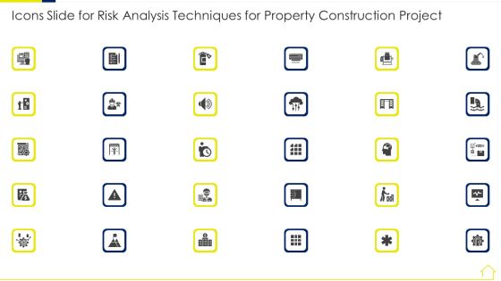 Icons Slide For Risk Analysis Techniques For Property Construction Rules PDF Icons Slide For Risk Analysis Techniques For Property Construction Rules PDF