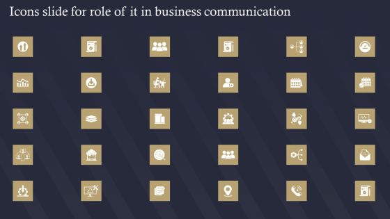 Icons Slide For Role Of IT In Business Communication Ppt Infographics Examples PDF Icons Slide For Role Of IT In Business Communication Ppt Infographics Examples PDF