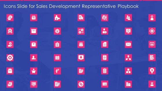 Icons Slide For Sales Development Representative Playbook Ppt Pictures Influencers PDF Icons Slide For Sales Development Representative Playbook Ppt Pictures Influencers PDF