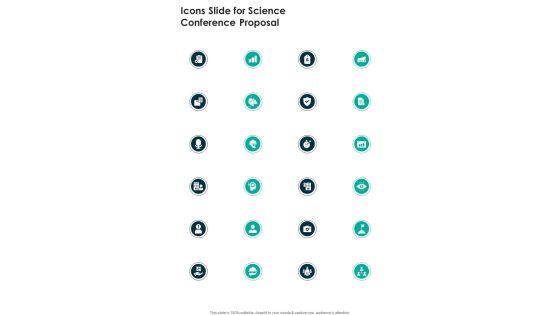 Icons Slide For Science Conference Proposal One Pager Sample Example Document Icons Slide For Science Conference Proposal One Pager Sample Example Document