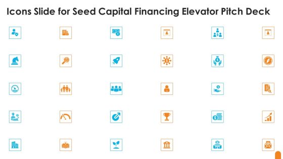 Icons Slide For Seed Capital Financing Elevator Pitch Deck Download PDF