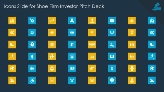 Icons Slide For Shoe Firm Investor Pitch Deck Topics PDF