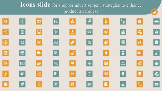 Icons Slide For Shopper Advertisement Strategies To Enhance Product Awareness Topics PDF Icons Slide For Shopper Advertisement Strategies To Enhance Product Awareness Topics PDF