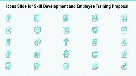 Icons Slide For Skill Development And Employee Training Proposal Graphics PDF Icons Slide For Skill Development And Employee Training Proposal Graphics PDF
