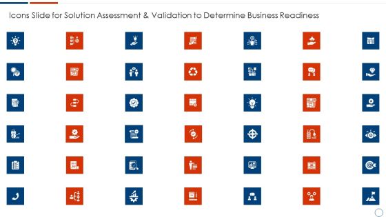 Icons Slide For Solution Assessment And Validation To Determine Business Readiness Icons PDF Icons Slide For Solution Assessment And Validation To Determine Business Readiness Icons PDF