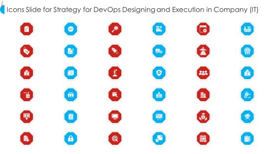 Icons Slide For Strategy For Devops Designing And Execution In Company IT Graphics PDF