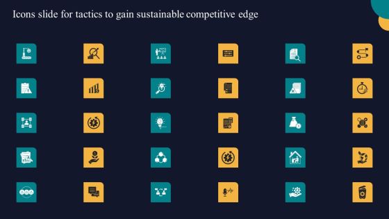 Icons Slide For Tactics To Gain Sustainable Competitive Edge Brochure PDF Icons Slide For Tactics To Gain Sustainable Competitive Edge Brochure PDF