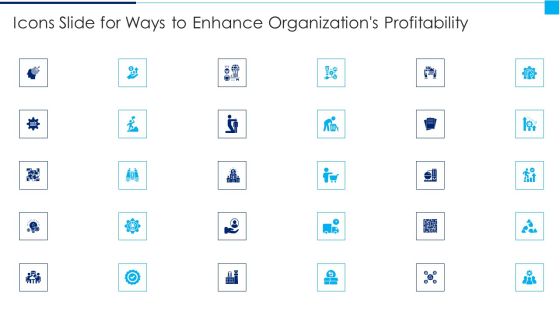 Icons Slide For Ways To Enhance Organizations Profitability Download PDF Icons Slide For Ways To Enhance Organizations Profitability Download PDF