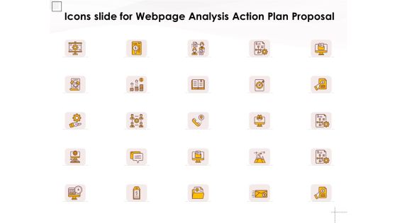 Icons Slide For Webpage Analysis Action Plan Proposal Ppt PowerPoint Presentation Professional Images PDF