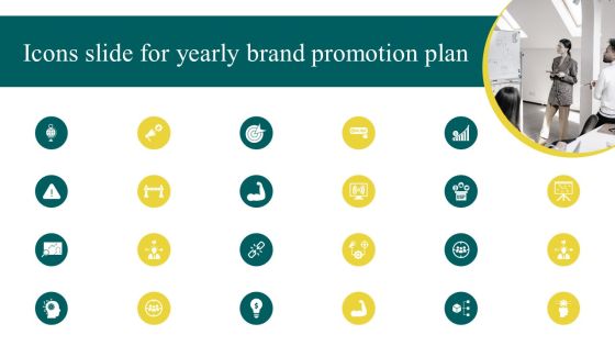 Icons Slide For Yearly Brand Promotion Plan Clipart PDF Icons Slide For Yearly Brand Promotion Plan Clipart PDF