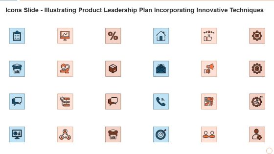 Icons Slide Illustrating Product Leadership Plan Incorporating Innovative Techniques Introduction PDF Icons Slide Illustrating Product Leadership Plan Incorporating Innovative Techniques Introduction PDF