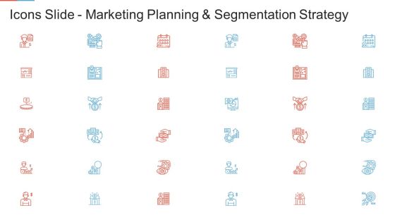 Icons Slide Marketing Planning And Segmentation Strategy Sample PDF Icons Slide Marketing Planning And Segmentation Strategy Sample PDF