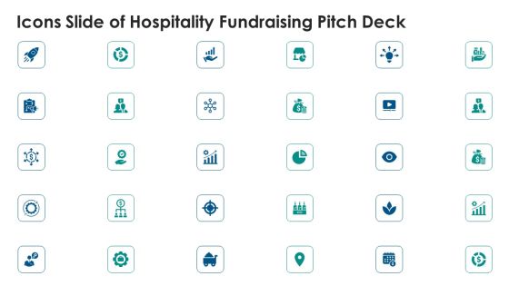 Icons Slide Of Hospitality Fundraising Pitch Deck Summary PDF