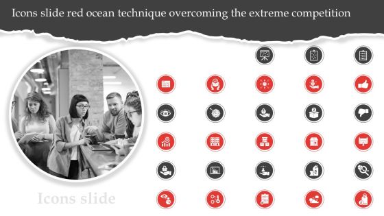 Icons Slide Red Ocean Technique Overcoming The Extreme Competition Background PDF Icons Slide Red Ocean Technique Overcoming The Extreme Competition Background PDF