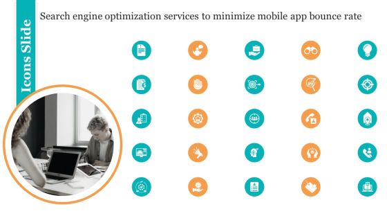 Icons Slide Search Engine Optimization Services To Minimize Mobile App Bounce Rate Structure PDF Icons Slide Search Engine Optimization Services To Minimize Mobile App Bounce Rate Structure PDF