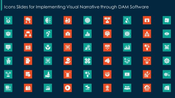 Icons Slides For Implementing Visual Narrative Through DAM Software Download PDF Icons Slides For Implementing Visual Narrative Through DAM Software Download PDF