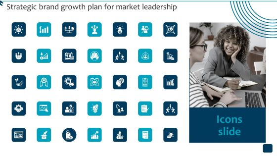 Icons Slides Strategic Brand Growth Plan For Market Leadership Topics PDF