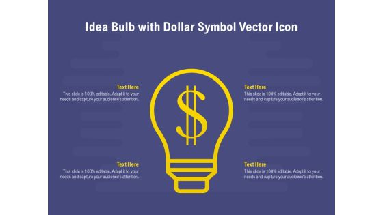 Idea Bulb With Dollar Symbol Vector Icon Ppt PowerPoint Presentation File Diagrams Idea Bulb With Dollar Symbol Vector Icon Ppt PowerPoint Presentation File Diagrams