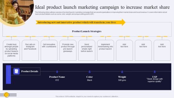 Ideal Product Launch Marketing Campaign To Increase Market Share Ppt PowerPoint Presentation File Files PDF