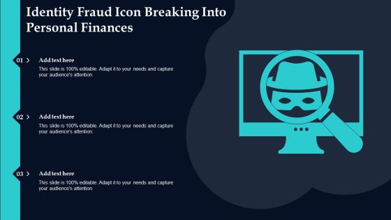 Identity Fraud Icon Breaking Into Personal Finances Themes PDF Identity Fraud Icon Breaking Into Personal Finances Themes PDF