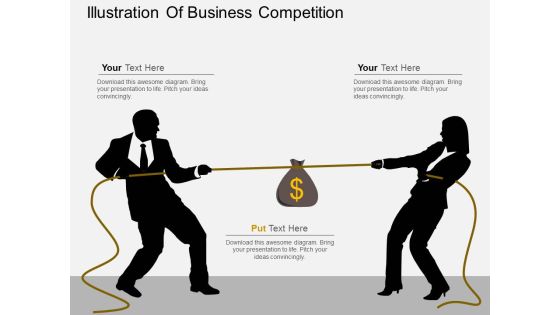 Illustration Of Business Competition Powerpoint Template Illustration Of Business Competition Powerpoint Template