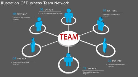 Illustration Of Business Team Network Powerpoint Template