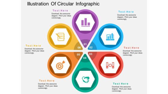 Illustration Of Circular Infographic Powerpoint Template Illustration Of Circular Infographic Powerpoint Template
