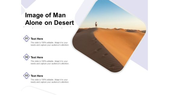 Image Of Man Alone On Desert Ppt PowerPoint Presentation Infographics Aids PDF