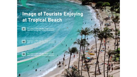 Image Of Tourists Enjoying At Tropical Beach Ppt PowerPoint Presentation Gallery Graphics Example PDF