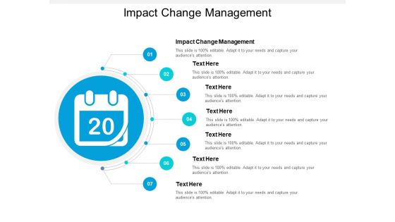 Impact Change Management Ppt PowerPoint Presentation Slides Examples Cpb