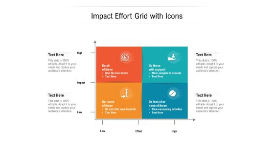 Impact Effort Grid With Icons Ppt PowerPoint Presentation Layouts Layout PDF Impact Effort Grid With Icons Ppt PowerPoint Presentation Layouts Layout PDF