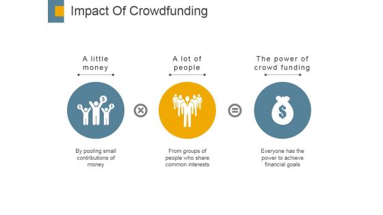 Impact Of Crowdfunding Ppt PowerPoint Presentation Icon Graphics Example Impact Of Crowdfunding Ppt PowerPoint Presentation Icon Graphics Example