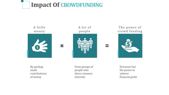 Impact Of Crowdfunding Ppt PowerPoint Presentation Model Graphic Images Impact Of Crowdfunding Ppt PowerPoint Presentation Model Graphic Images