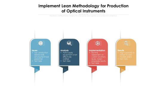 Implement Lean Methodology For Production Of Optical Instruments Ppt PowerPoint Presentation Icon Layout Ideas PDF Implement Lean Methodology For Production Of Optical Instruments Ppt PowerPoint Presentation Icon Layout Ideas PDF
