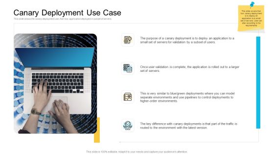 Implementations Canary Deployment Use Case Ppt Inspiration Deck PDF
