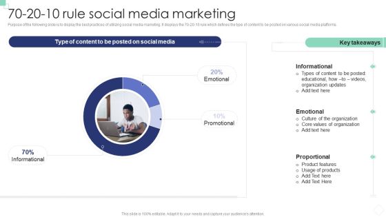 Implementing B2B And B2C Marketing 70 20 10 Rule Social Media Marketing Brochure PDF Implementing B2B And B2C Marketing 70 20 10 Rule Social Media Marketing Brochure PDF